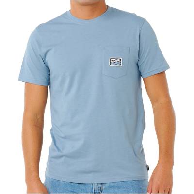 Rip Curl Мъжка тениска Rip Curl Streamline Pocket Badge Tee T-shirt - Faded Denim (216-7711-0312)