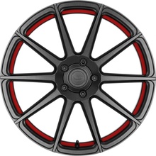 Barracuda Project TWO 8,5x19 5x120 ET42 matt gunmetal trim red