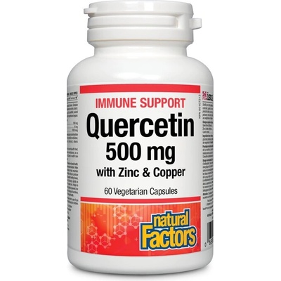 Natural Factors Кверцетин 500 mg + Цинк и Мед 60 капсули | Natural Factors (1390 NF)