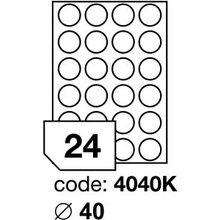 Rayfilm R0100.4040KA samolepící kulaté 40mm bílé 100 listů