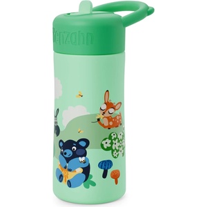 Affenzahn Детска бутилка за вода Affenzahn Kid's Edelstahl Trinkflasche Water bottle - Wilde Wiese - размер 0, 43 l (533-2362-0411)