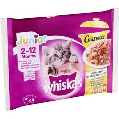 Whiskas Junior Casserole poultry in aspic 4x85 g