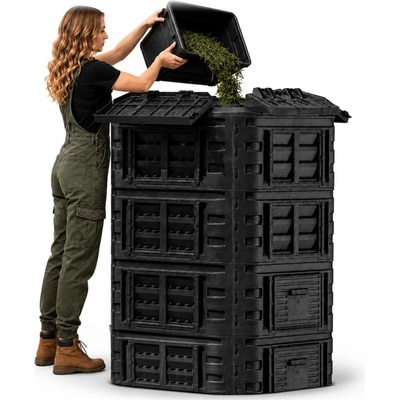 Kadax 1120 l černý kompostér 1-komorový