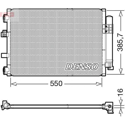 Kondenzátor, klimatizace DENSO DCN10043