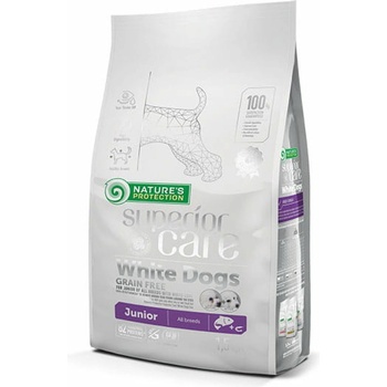 Nature's Protection NATURES PROTECTION Superior Care Без зърнени култури за бели кучета от всички породи 1, 5 кг