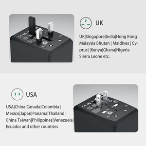 Techsuit Захранване с 1xUSB-C и 3xUSB-A изхода и преходници за цял свят в едно устройство за мобилни устройства - Techsuit Travel Adapter (HHT904) 30W (бял) (KF2331132)