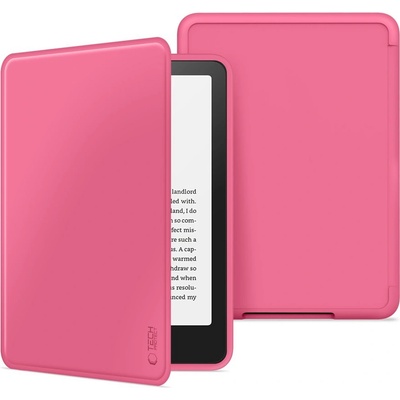 Tech-Protect Кожен тефтер за Kindle Paperwhite VI / 6 / Colorsoft / Signiture Edition от Tech-Protect Smartcase - Razpberry Pink (5906302375639)