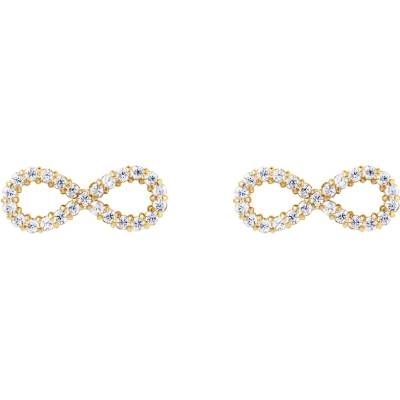 Daniel Wellington Pozlacené náušnice Nekonečno s kubickými zirkony Mirelle DW00401614