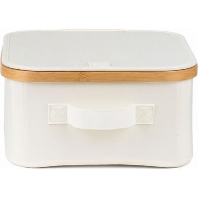 G21 úložný box 30 x 30 x 15 cm bambusový s vekom béžový