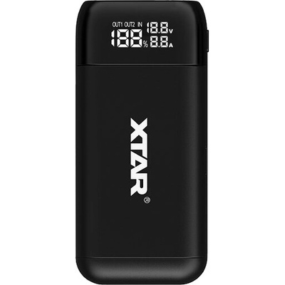 Xtar Зарядно за Li-ion батерии с функция Power Bank Xtar PB2S черно (6952918342359)