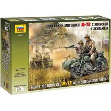 Model Kit figurky 3639 Soviet WWII Motorcycle M-72 1:35