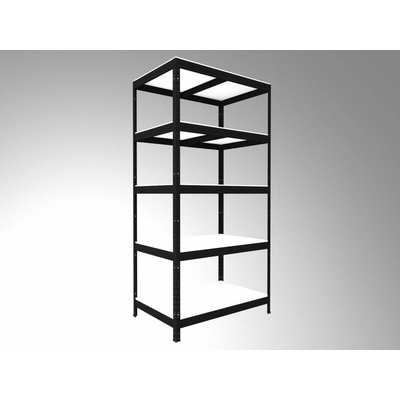 Biedrax Regál 50 x 90 x 240 cm 5 polic čierny