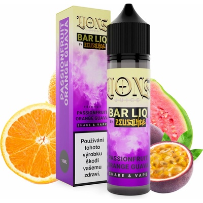 Zeus Juice Lions Barliq S & V Passionfruit Orange Guava 10 ml