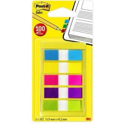 3M Záložky Post-it Index úzke v zásobníku