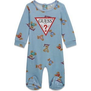 Guess Бебешки гащеризон с мечета Guess Bear - Син меланж