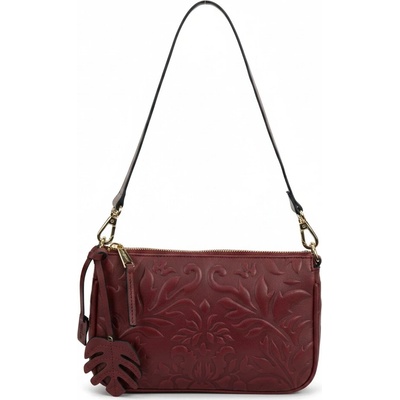 Gianni Conti kožená dámská crossbody vínová 9964365 RUBY