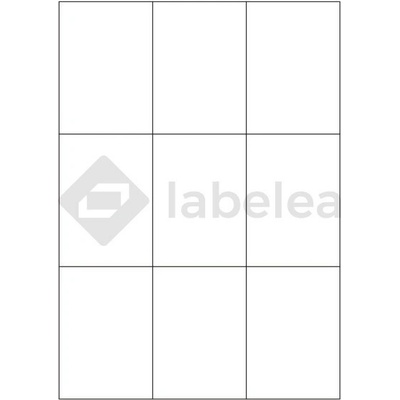 Labelea Samolepiace etikety 70x99 mm biele papierové, na hárku A4, pre laserovú a atramentovú tlač, Farba etikiet Biela, Počet hárkov v balení 100 EPY070099W009S