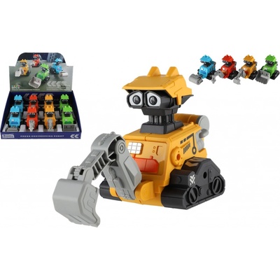Teddies Robot vesmírný Zmáčkni a jeď plast 14cm na setrvačník 4 druhy