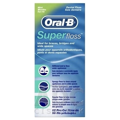 Oral-B Super floss Mint ZUBNÍ NIT 50 ks