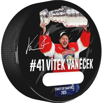 Puk podpisový Vítek Vaněček #41 Stanley Cup Champion 2025 Florida Panthers – Zboží Dáma