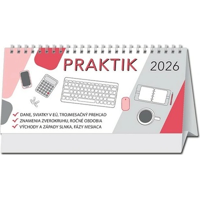 Stolový stĺpcový 32 x 15,5 cm PRAKTIK 2026