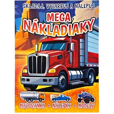 Mega nákladiaky maľovánka s nálepkami