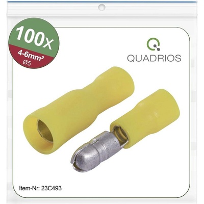 Quadrios 23C493 23C493 guľatý faston, 4 mm² - 6 mm², 100 ks