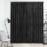 Pure Line Home Кадифена завеса в цвят антрацит с перделък, 290 x 245 см