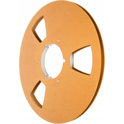 MAGNETOFONOVÁ CÍVKA PRÁZDNÁ ROLKA 1/4 10 PALCŮ 3 OTVORY ZLATÁ
