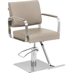 Physa Салонен стол с поставка за крака - 50 - 66 см - 200 кг - бежов/сребрист PHYSA OTLEY BEIGE_SILVER (PHYSA OTLEY BEIGE_SILVER)