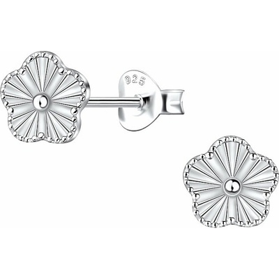 Nefertitis 33748 Stříbrné náušnice pecky HIBISCUS NF61022 7 mm, 0,78 g