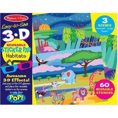 Melissa & Doug 3D SAMOLEPKY ZVIERATÁ