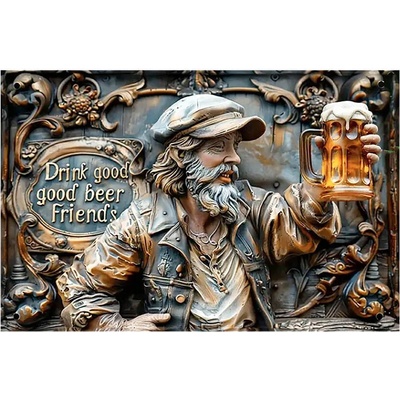 Ceduľa Drink good - good beer friends