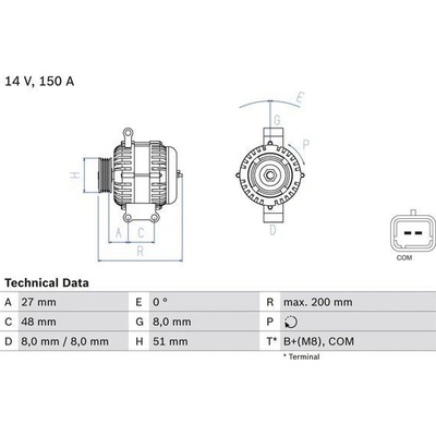 Alternátor BOSCH 0 986 048 740