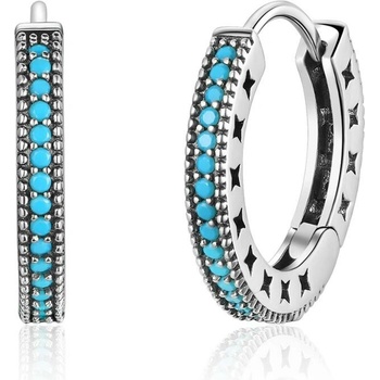 Olivie Tyrkysové strieborné kruhy 4458