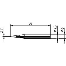 Ersa pájecí špice 0162BD dur, náhradní špice pro hrotovou pájku Tip 260