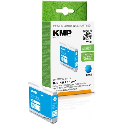 Compatible KMP Brother LC-1000C LC51C Cyan печатаща касета, произведена от трети производител (1035,4003)