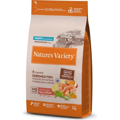 Nature's Variety No Grain Puppy Medium & Maxi losos 3 kg