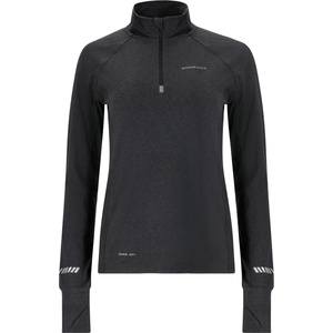 ENDURANCE Дамска тениска ENDURANCE Women's Canna V2.0 Melange Midlayer Running shirt - Black Melange - размер 36 (EU) (916-4750-0112)