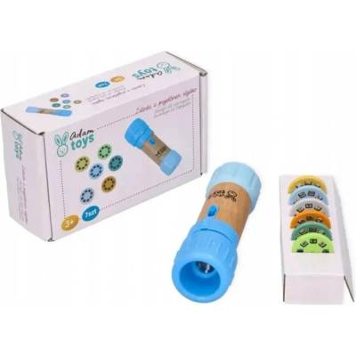 Adam Toys modrá detská baterka s projektorom