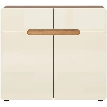 Image 1 of Black Red White Скрин с две врати и две чекмеджета Indio KOM2D2S