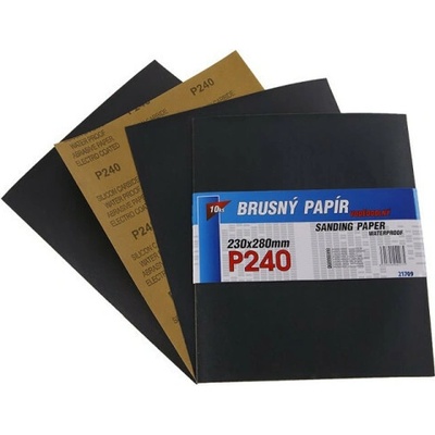 Brusný papier 230x280mm P240 10ks Waterproof