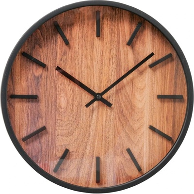 Boltze Home Nástenné hodiny s motívom dreva, Buford, priemer 30 cm