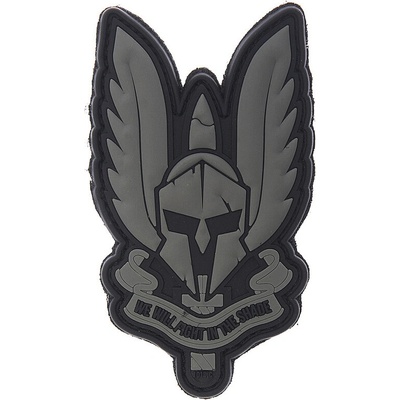 Gumená nášivka 101 Inc Spartan - tmavo sivá