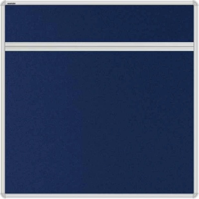 VMS VISION Stolový akustický paraván AKUSTIK ekoTAB oblý roh 80 x 80 cm námornícky modrý