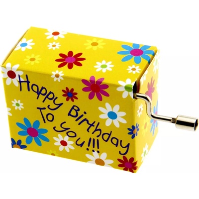 Fridolin Music Box Happy Birthday to You květinový design