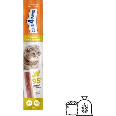 CLUB 4 PAWS Premium pochúťka pre mačky MORIAK a KRÁLIK 5 g