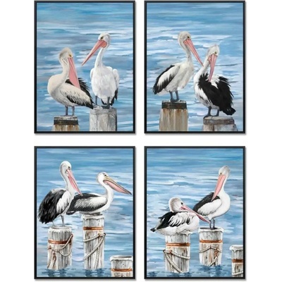 Dkd home decor Картина DKD Home Decor Lind Средиземноморско (53 x 3, 5 x 73 cm) (4 броя)