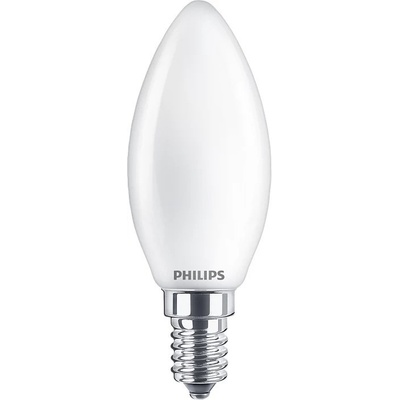 Philips LED žiarovka E14 B35 3,4W = 40W 470lm 2700 Teplé vlákno Mlieko Stmievateľné