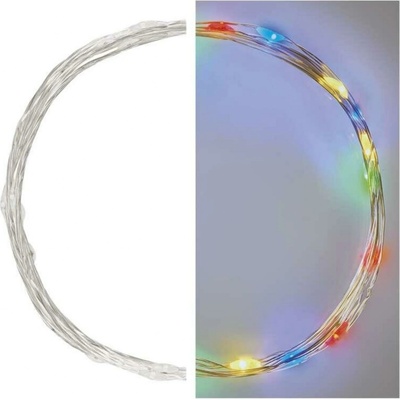 Emos D3AM04 LED vánoční nano řetěz 1,9 m 2x AA vnitřní multicolor časovač